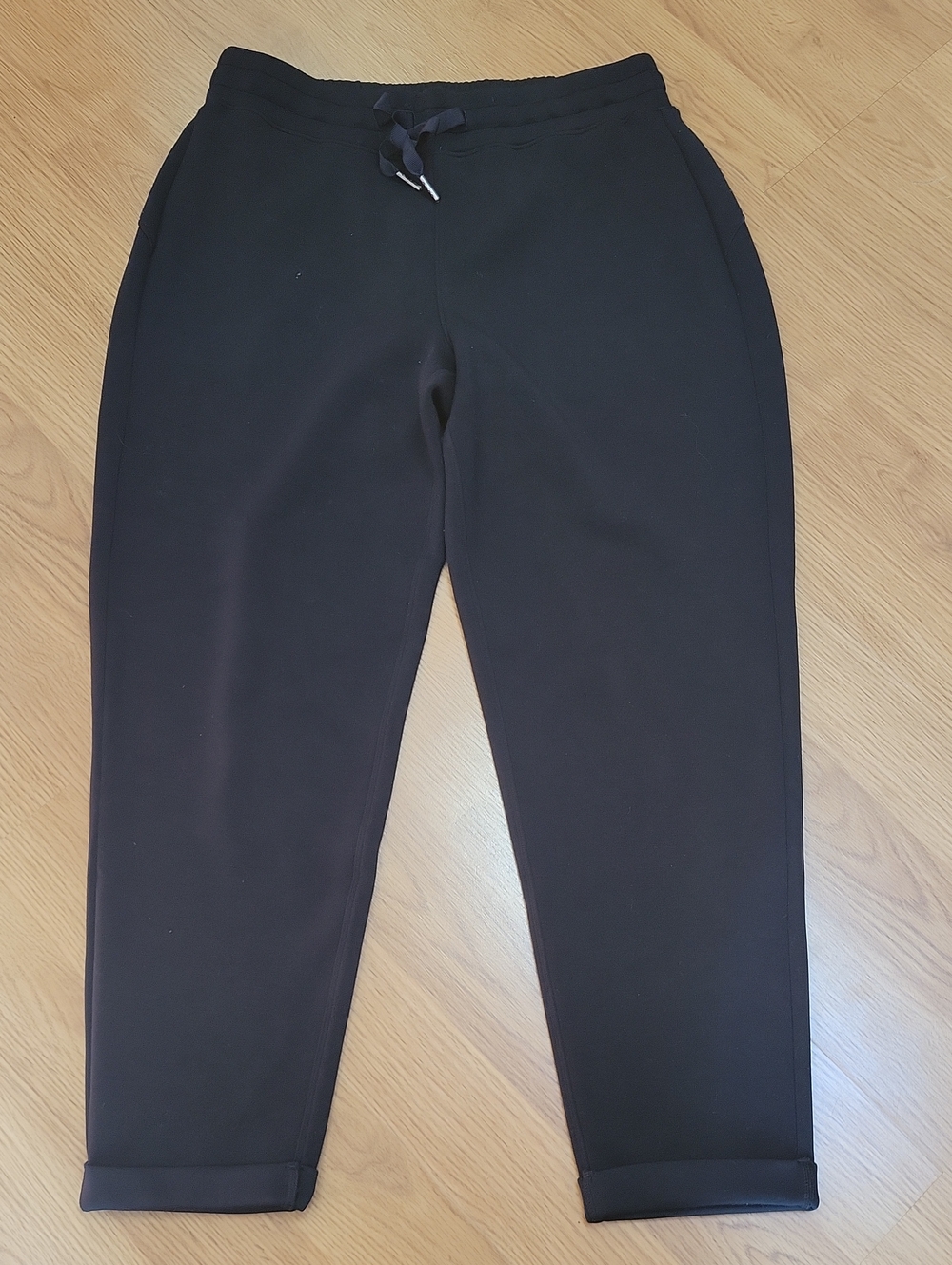 SPANX Black Tapered Drawstring Joggers